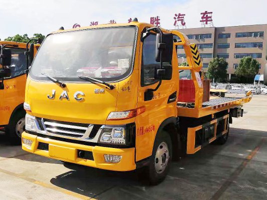 江淮駿玲V5藍(lán)牌一體板清障車